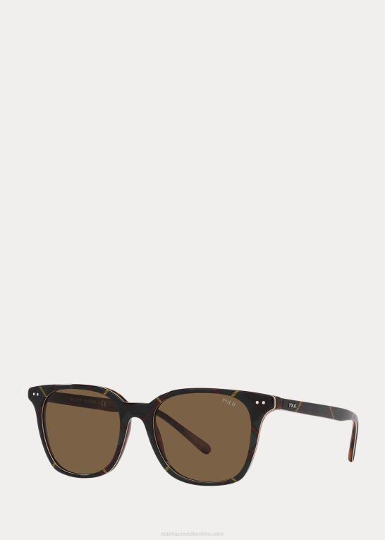 skinnende kjole gordon Mænd Ralph Lauren plaid firkantede solbriller Z426B8758