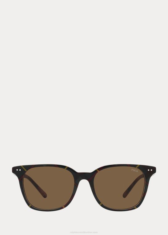 skinnende kjole gordon Mænd Ralph Lauren plaid firkantede solbriller Z426B8758