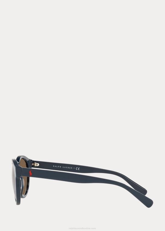 skinnende marineblå Mænd Ralph Lauren color shop panto solbriller Z426B2620