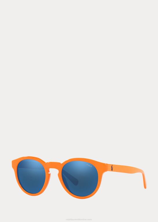 skinnende sejlende orange Mænd Ralph Lauren color shop panto solbriller Z426B2618