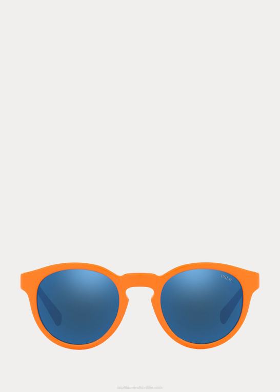 skinnende sejlende orange Mænd Ralph Lauren color shop panto solbriller Z426B2618