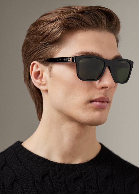 skinnende sort Mænd Ralph Lauren klassiske stigbøjler Z426B8990
