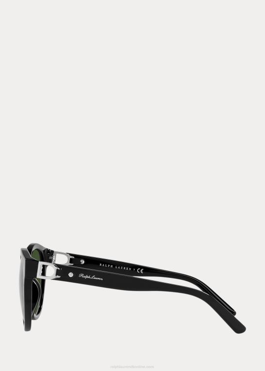 skinnende sort Mænd Ralph Lauren stigbøjlen bedford solbriller Z426B8991