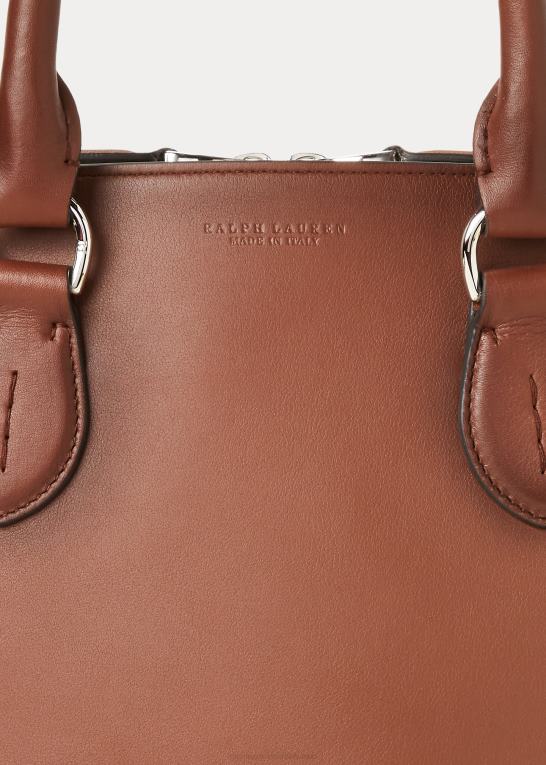 kastanje Mænd Ralph Lauren poleret kalveskind voyager dokumentmappe Z426B2659