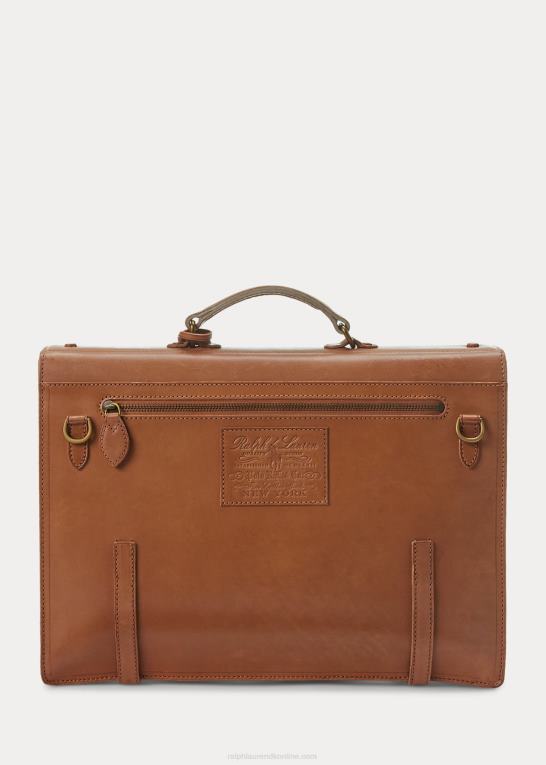 tan Mænd Ralph Lauren arve læder dokumentmappe Z426B2215