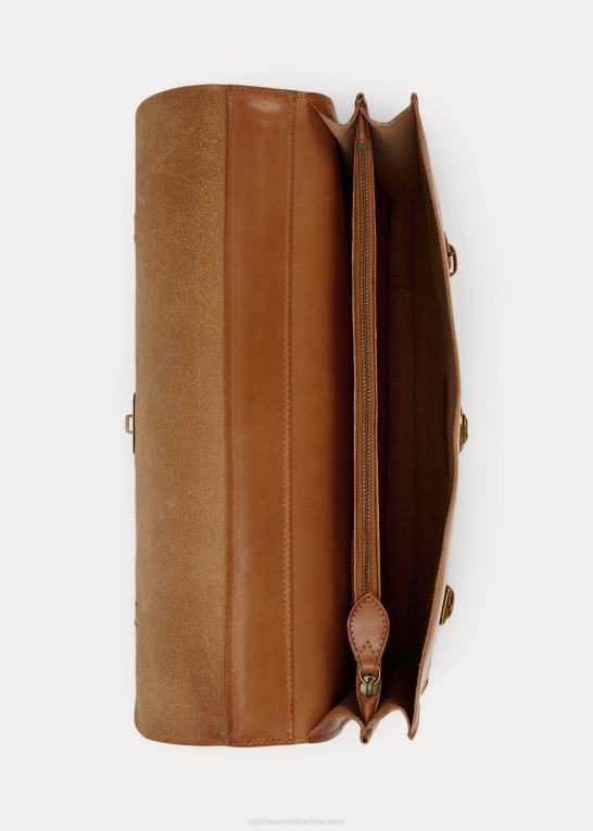 tan Mænd Ralph Lauren arve læder dokumentmappe Z426B2215