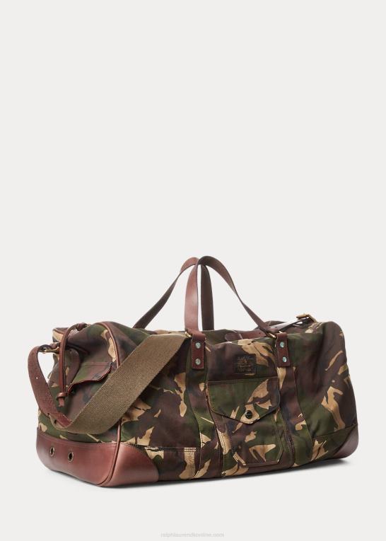 Mænd Ralph Lauren læderbeklædt kanvas duffel Z426B9082