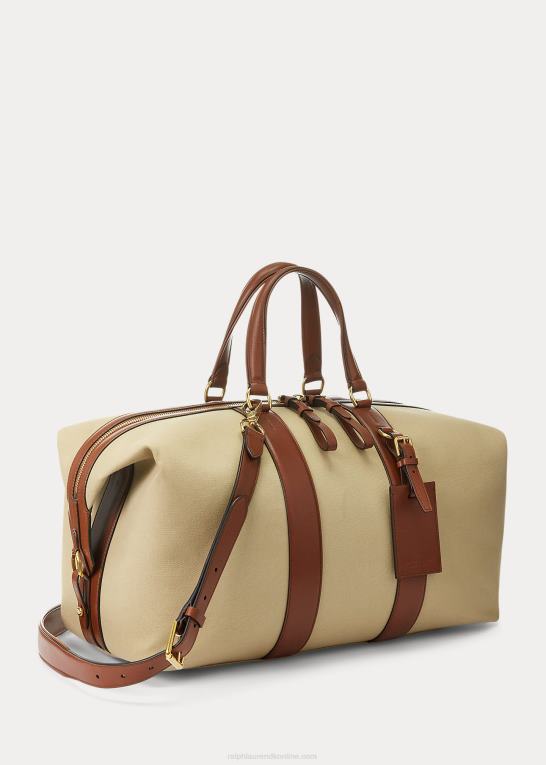 Mænd Ralph Lauren welington kalveskinds-trim canvas duffel Z426B8962