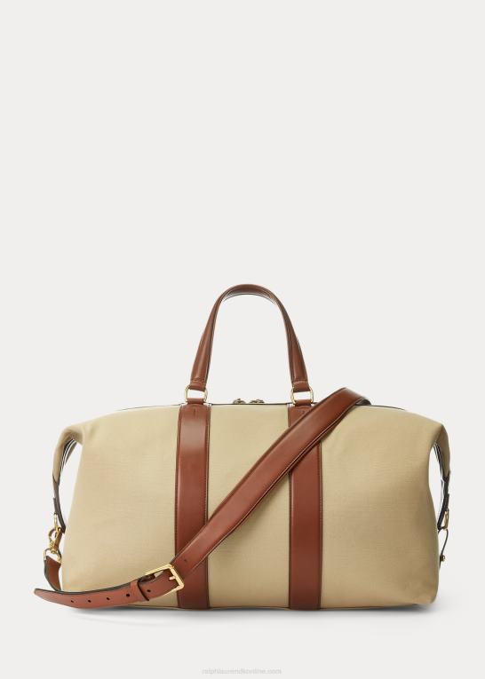 Mænd Ralph Lauren welington kalveskinds-trim canvas duffel Z426B8962