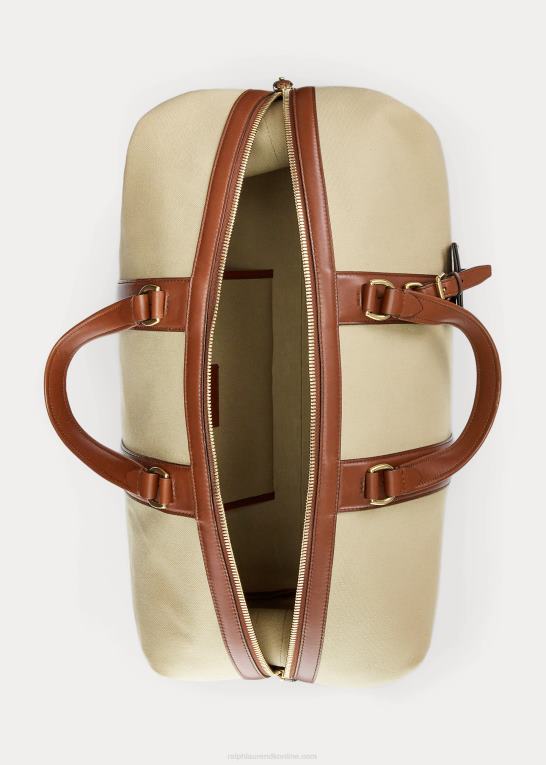 Mænd Ralph Lauren welington kalveskinds-trim canvas duffel Z426B8962