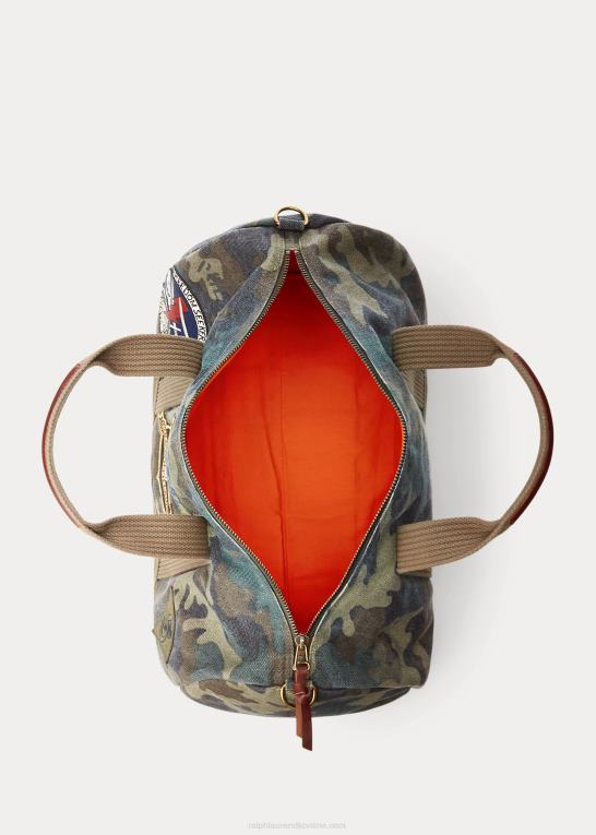 camo Mænd Ralph Lauren tiger-patch lærred duffel Z426B8766