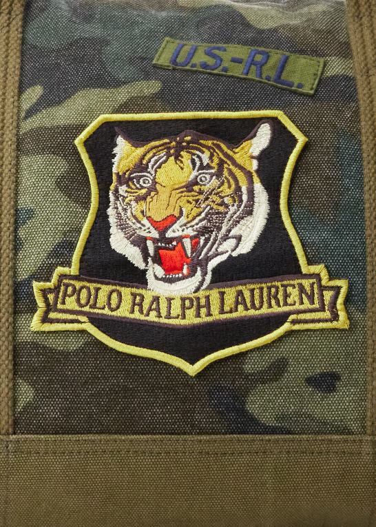 camo Mænd Ralph Lauren tiger-patch lærred duffel Z426B8766