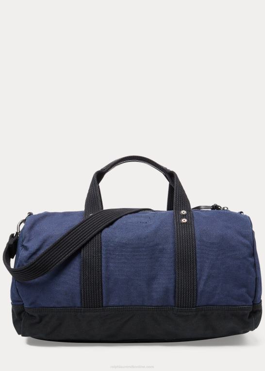 marineblå/sort Mænd Ralph Lauren kanvas stor pony taske Z426B2753