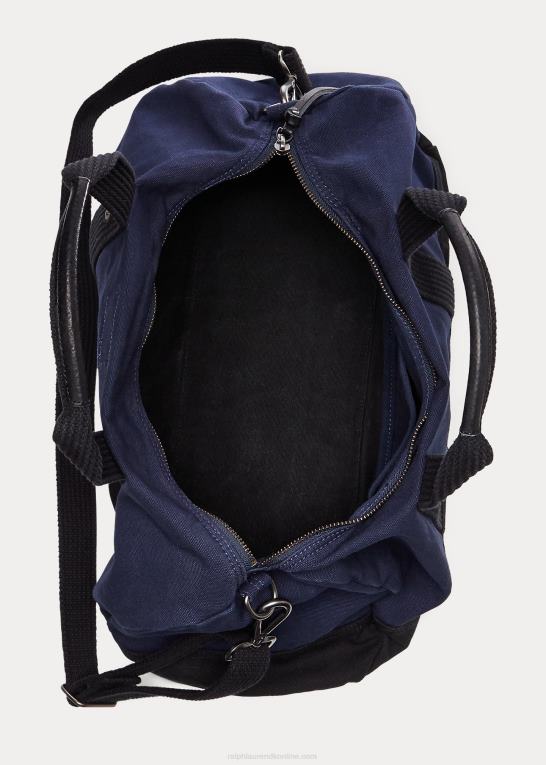 marineblå/sort Mænd Ralph Lauren kanvas stor pony taske Z426B2753