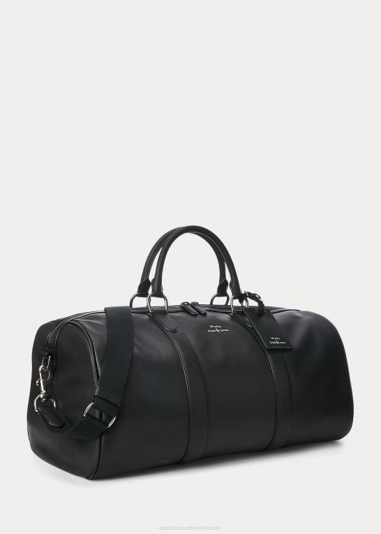 sort Mænd Ralph Lauren glat læder duffel Z426B2235