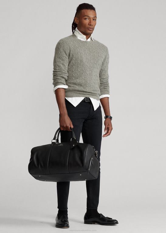 sort Mænd Ralph Lauren glat læder duffel Z426B2235