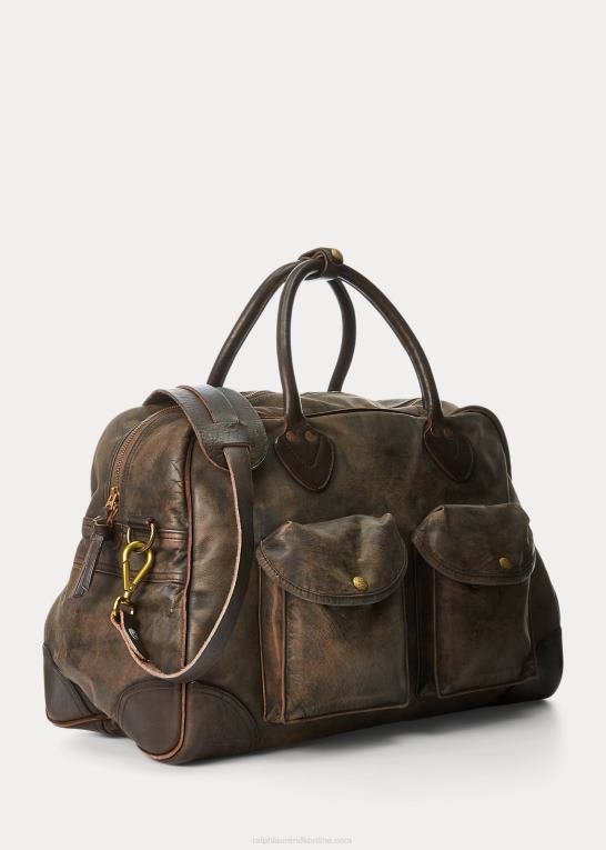 sort over brun Mænd Ralph Lauren læder duffel Z426B5154