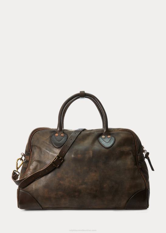 sort over brun Mænd Ralph Lauren læder duffel Z426B5154