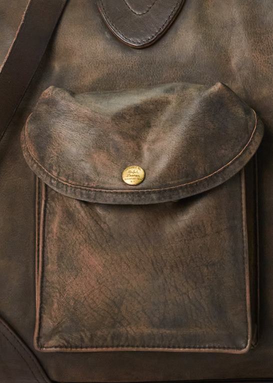 sort over brun Mænd Ralph Lauren læder duffel Z426B5154