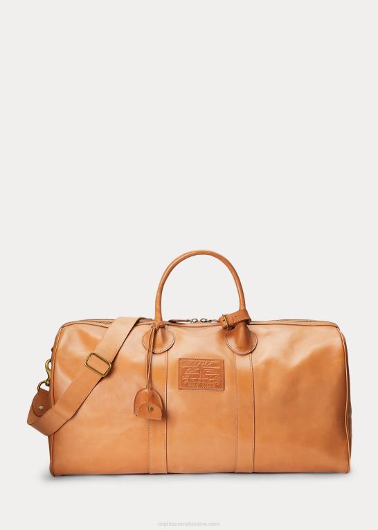 tan Mænd Ralph Lauren Heritage læder duffel Z426B2381