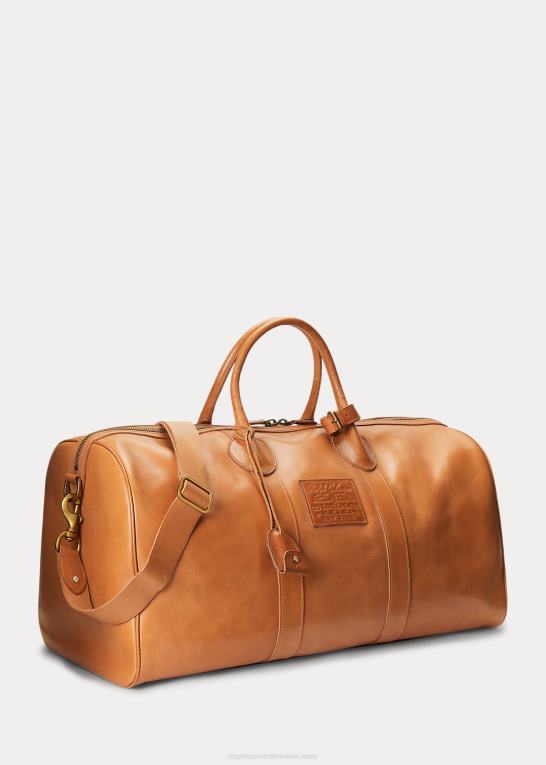 tan Mænd Ralph Lauren Heritage læder duffel Z426B2381