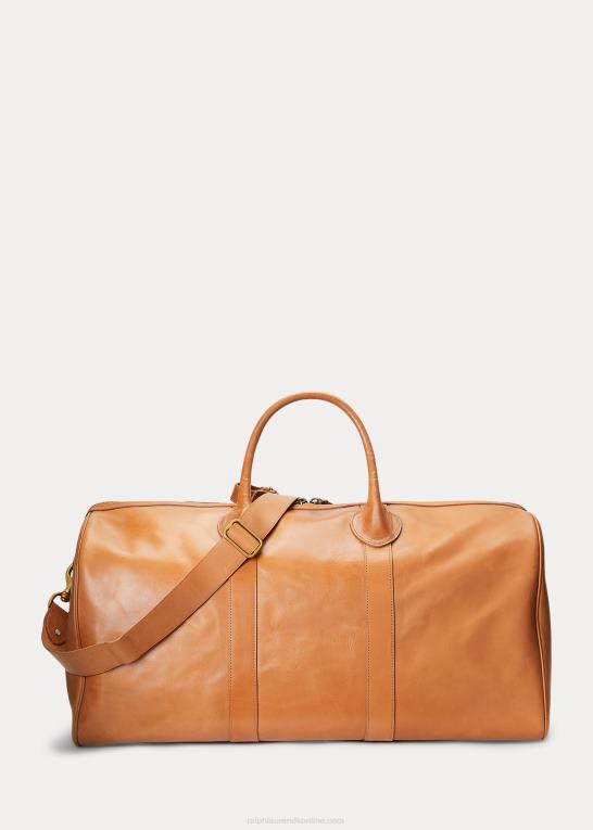 tan Mænd Ralph Lauren Heritage læder duffel Z426B2381