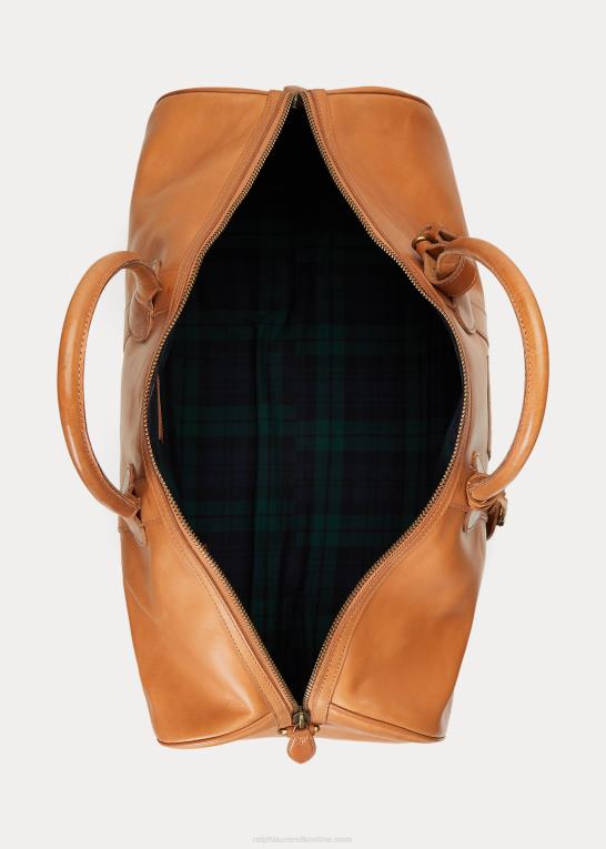 tan Mænd Ralph Lauren Heritage læder duffel Z426B2381