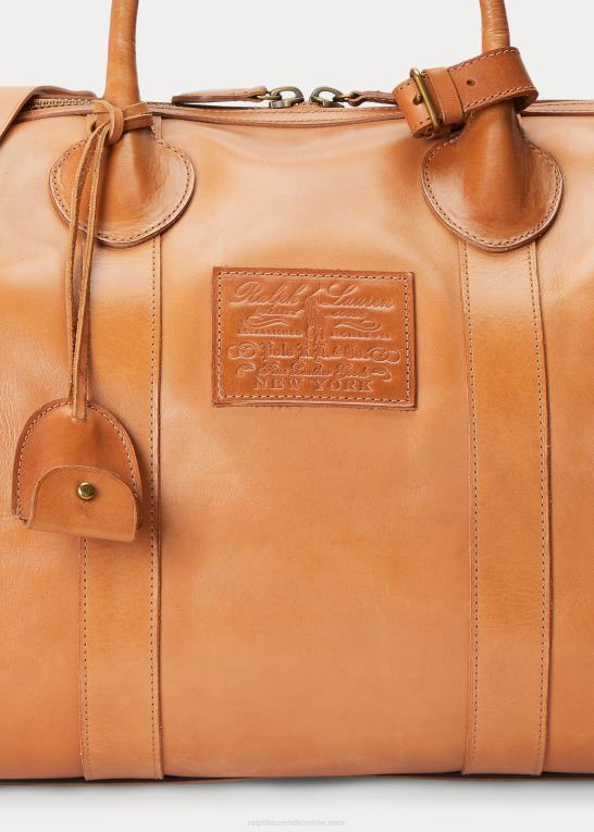tan Mænd Ralph Lauren Heritage læder duffel Z426B2381