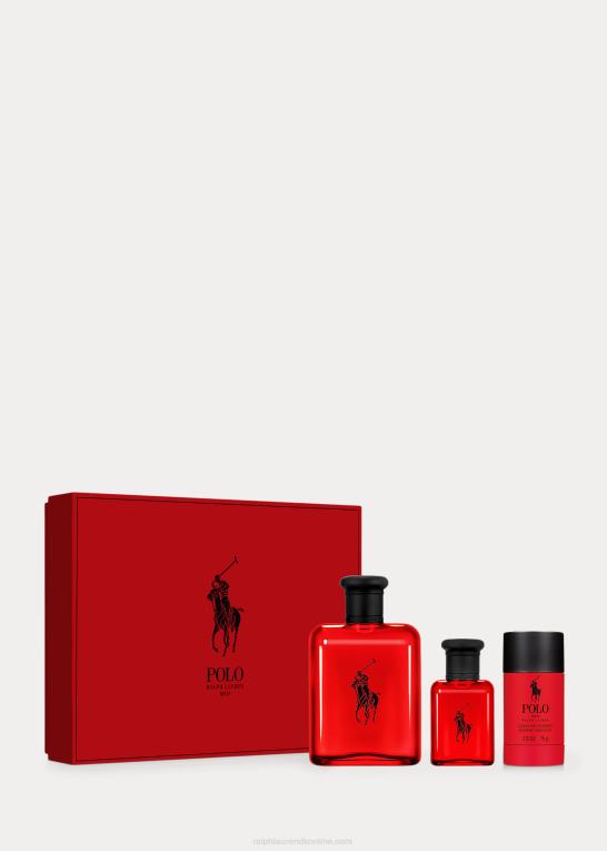 Mænd Ralph Lauren polo rød 3-delt gavesæt Z426B9070