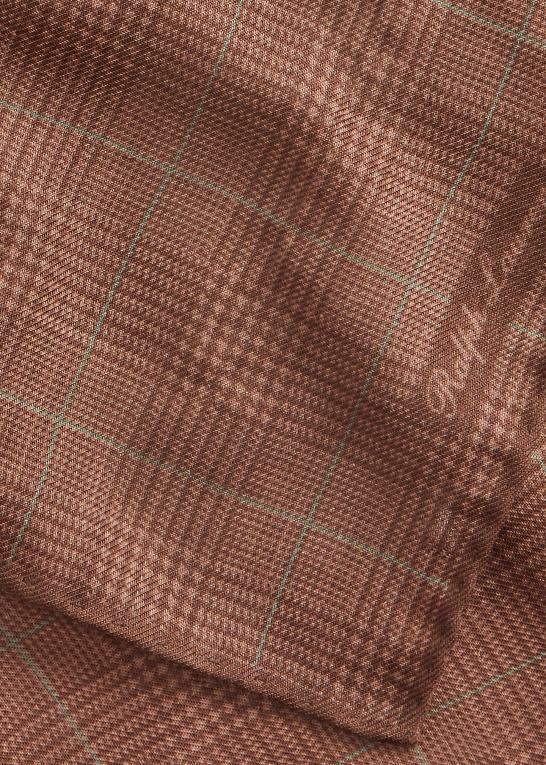 brun/salvie Mænd Ralph Lauren glen plaid cashmere-silke halstørklæde Z426B8934