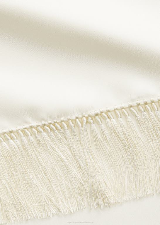 pergament creme Mænd Ralph Lauren frynser silke twill tørklæde Z426B9022