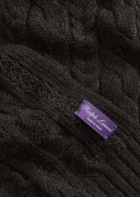 trækul Mænd Ralph Lauren kabelstrikket kashmir tørklæde Z426B9005