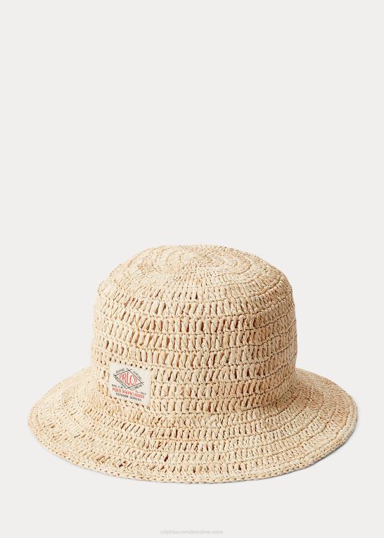 Mænd Ralph Lauren raffia bøttehat Z426B2435