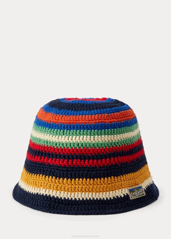 Mænd Ralph Lauren stribet hæklet hue Z426B2466