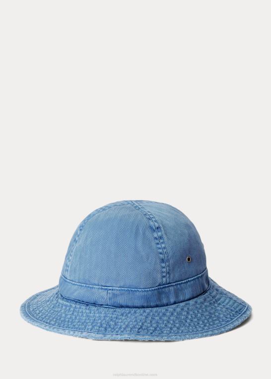 Nimes blå Mænd Ralph Lauren sildebens twill spandehat Z426B2440