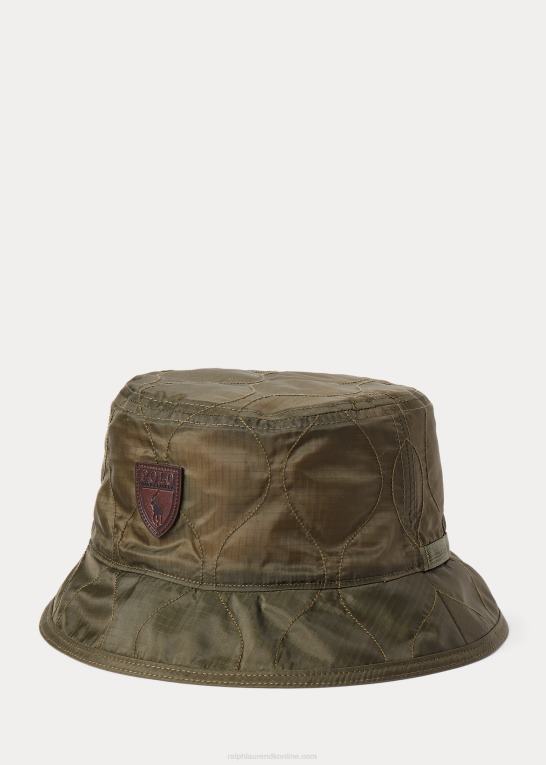 baldakin oliven Mænd Ralph Lauren quiltet ripstop bøttehat Z426B2741