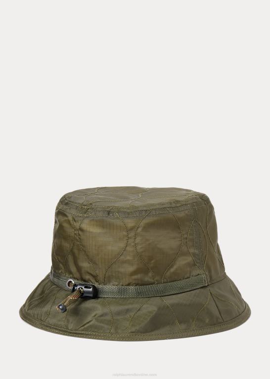 baldakin oliven Mænd Ralph Lauren quiltet ripstop bøttehat Z426B2741