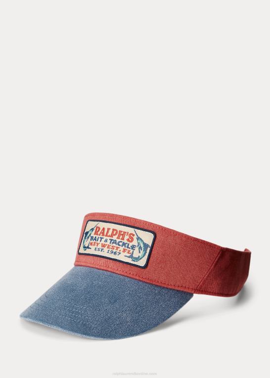 chilipeber/gammel royal Mænd Ralph Lauren logo-patch twill visir Z426B2310