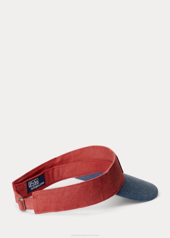 chilipeber/gammel royal Mænd Ralph Lauren logo-patch twill visir Z426B2310