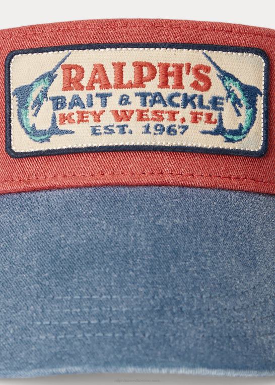 chilipeber/gammel royal Mænd Ralph Lauren logo-patch twill visir Z426B2310