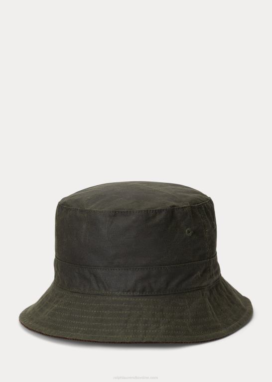 firma oliven Mænd Ralph Lauren voksdug spandehat Z426B2749