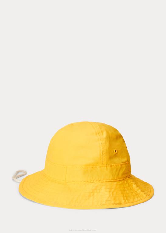 glattere gul Mænd Ralph Lauren nautisk-flag bøttehat i bomuldsblanding Z426B2461