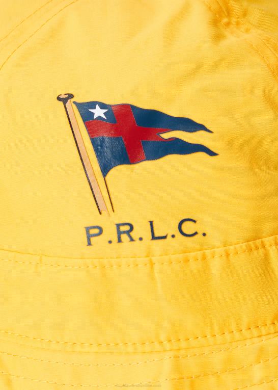 glattere gul Mænd Ralph Lauren nautisk-flag bøttehat i bomuldsblanding Z426B2461