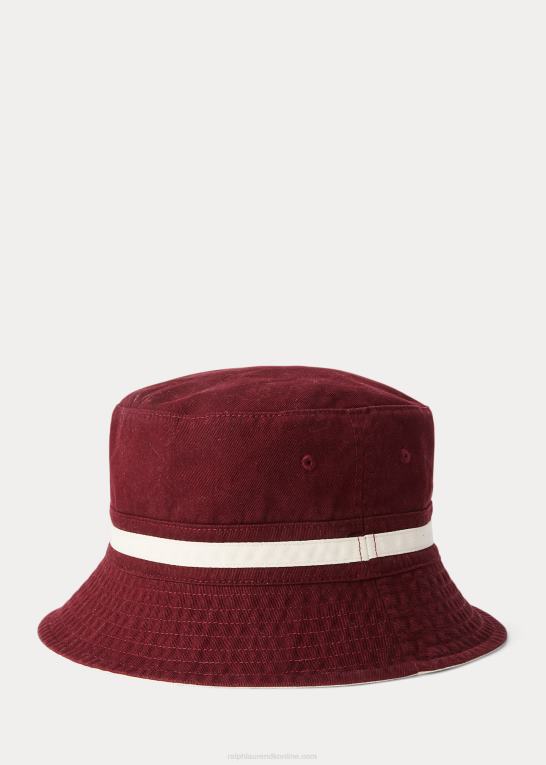 guide creme/rig rubin Mænd Ralph Lauren morehouse-kollektionen bøttehat Z426B2632