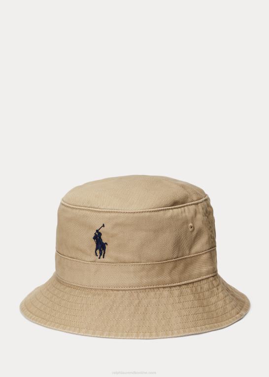 luksus tan Mænd Ralph Lauren bomuld chino bøttehat Z426B2288