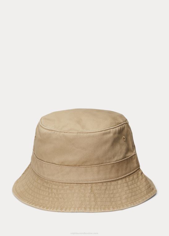 luksus tan Mænd Ralph Lauren bomuld chino bøttehat Z426B2288
