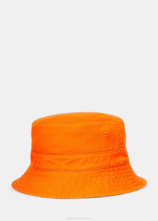 resort orange/camo multi Mænd Ralph Lauren vendbar sildebens bøttehat Z426B2513