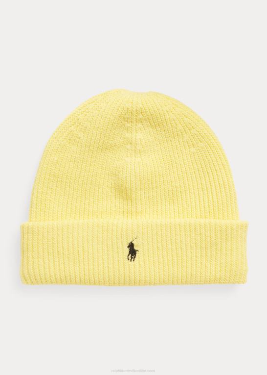 citronknus Mænd Ralph Lauren signatur pony ribstrikket hue Z426B2444