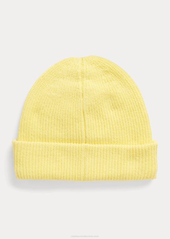 citronknus Mænd Ralph Lauren signatur pony ribstrikket hue Z426B2444