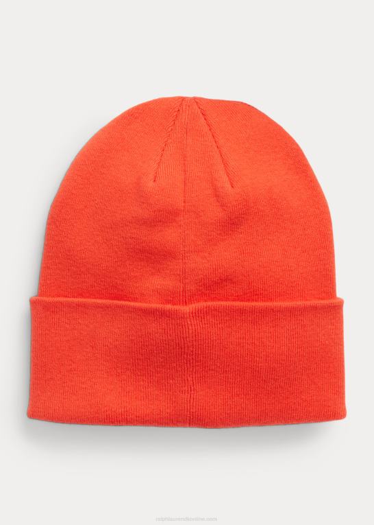 topmøde rødt Mænd Ralph Lauren bomuldsbeanie med lag-logo Z426B2468